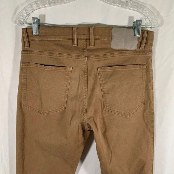 MNG Man Pants Men's 30 Brown Denim Pisa 5 Pocket Cotton Blend Button Zip - Picture 10 of 11